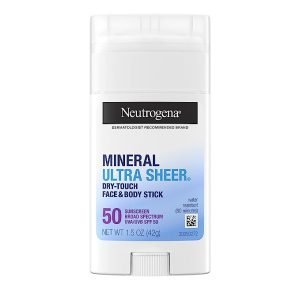 Neutrogena Protector solar mineral Ultra Sheer Dry Touch SPF 50 facial y corporal